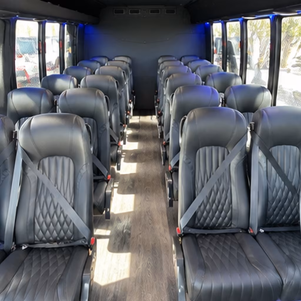 pico rivera 25 passenger minibus interior