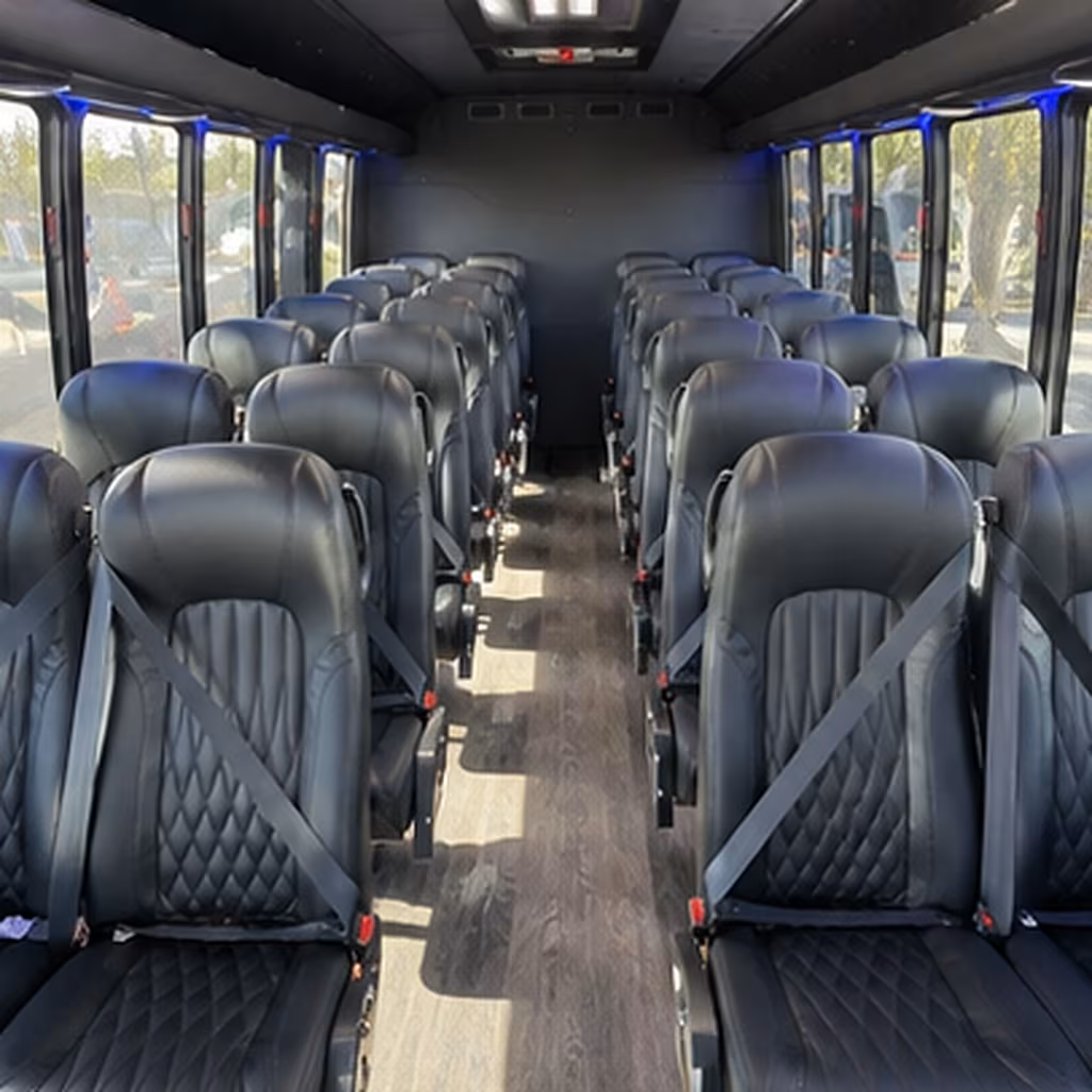 pico rivera 28 passenger minibus interior