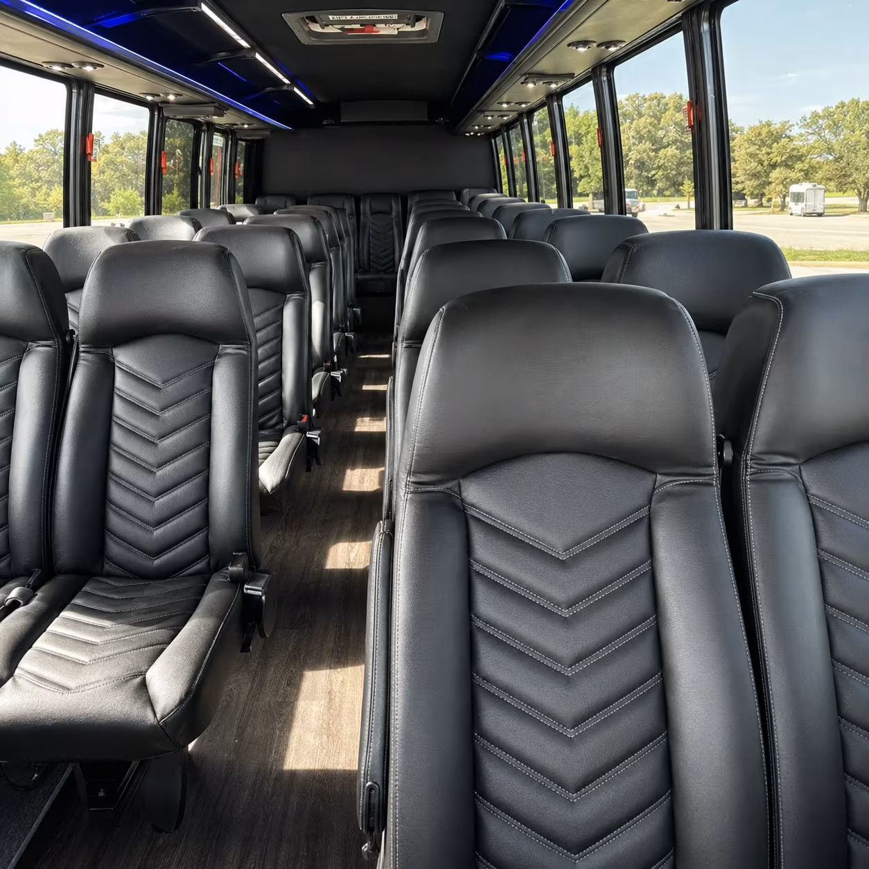 pico rivera 30 passenger minibus interior