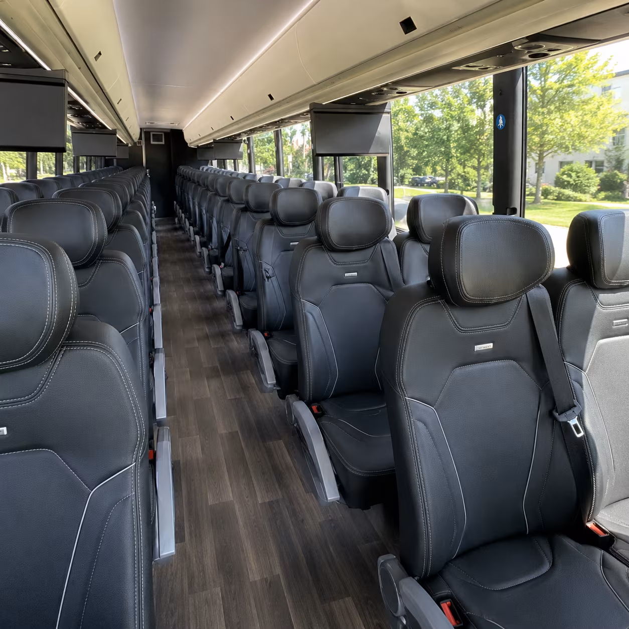 pico rivera 56 passenger charter bus inside