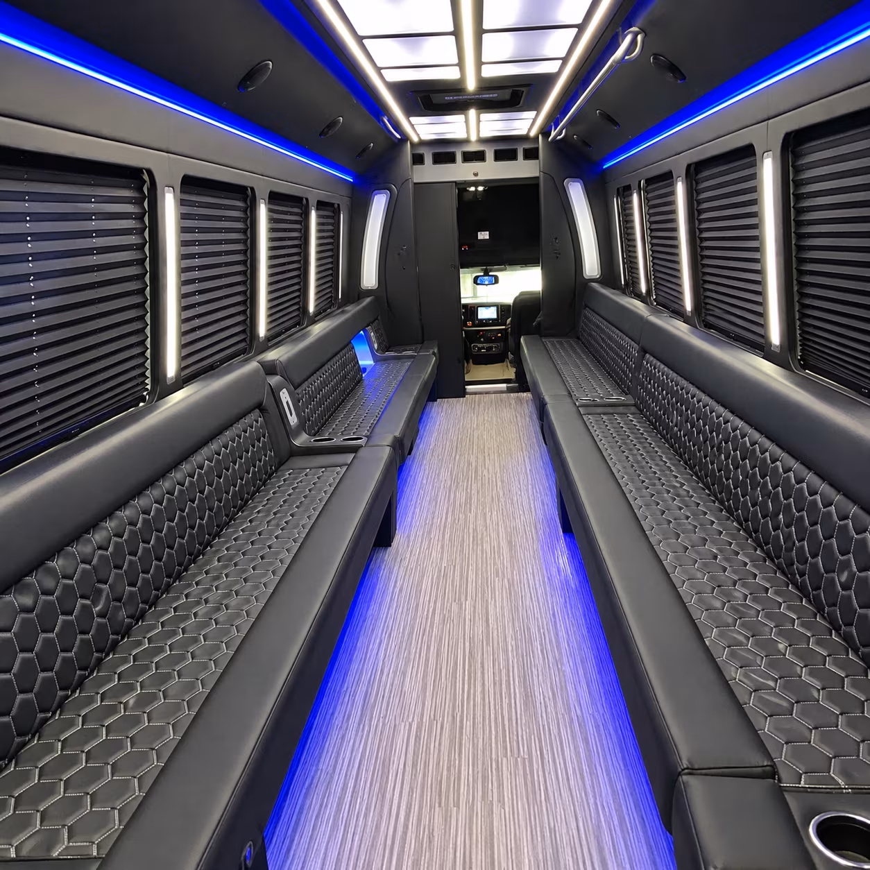 pico rivera party bus rental interior